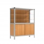 Vitrine, mit Unterschrank, 180 cm hoch, 150x50 cm (B/T), Holzrückwand, 